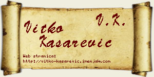 Vitko Kašarević vizit kartica